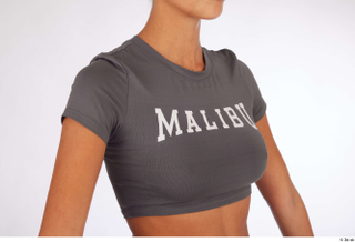 Jade casual dressed grey Malibu sports bra upper body 0010.jpg